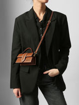 Preloved Mini Bambino Cross Body Tas Leder Jacquemus Bruin second life 1560098-vue-porte